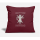 Vitruvian Cat Burgundy Pillow